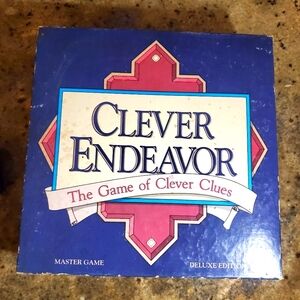 Clever Endeavor Deluxe Edition‎ Board Game by Mind Games 1989 Vintage EC